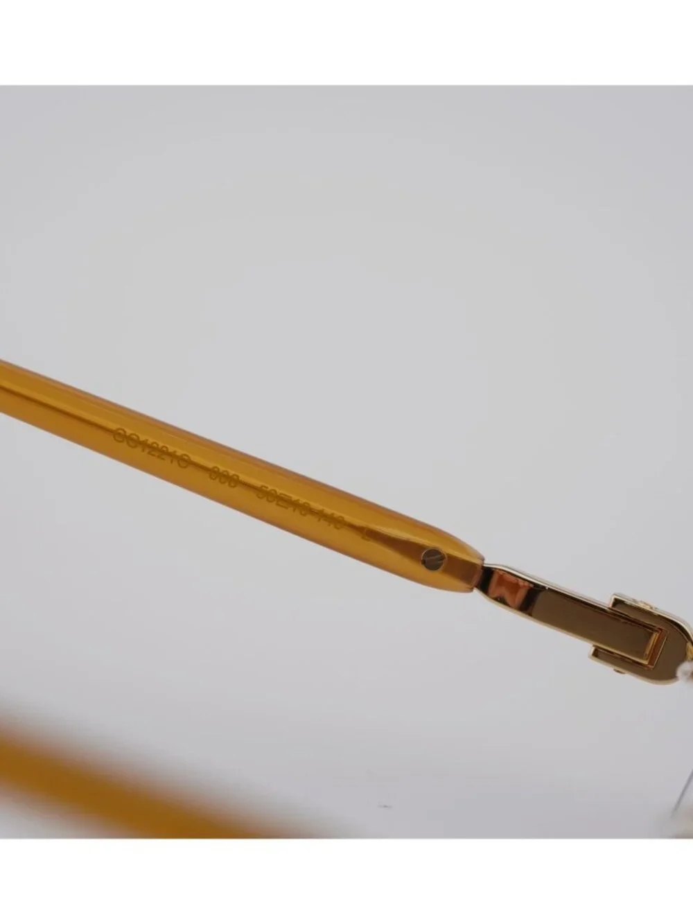 Gucci GG1221O 006 Rimless Eyeglasses Gold 56mm Rectangle Frame